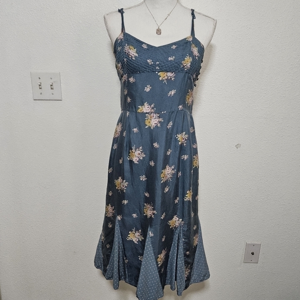 Tibi silk floral dress size 10